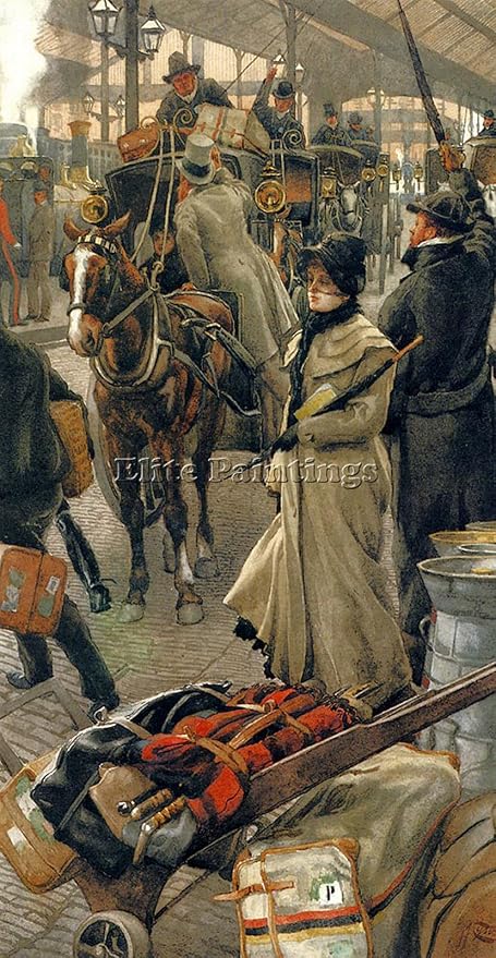 TISSOT JAMES JACQUES JOSEPH DEPARTURE PLATFORM VICTORIA STATION DIPINTO  QUADRO 120x60cm alta qualita : Amazon.it: Casa e cucina