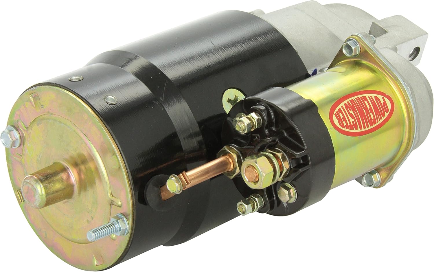 Powermaster Starter, Original Look Hi-Torque Retro, Direct Drive, Natural, 153 Tooth Flywheel, Straight Bolt, GM V8, Each