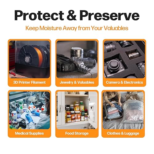 Miniatura 6 de Desecante de secado de filamento (4 libras) por Slice Engineering  10 veces más potente que el gel de sílice  Infinitamente recargable  Evita el