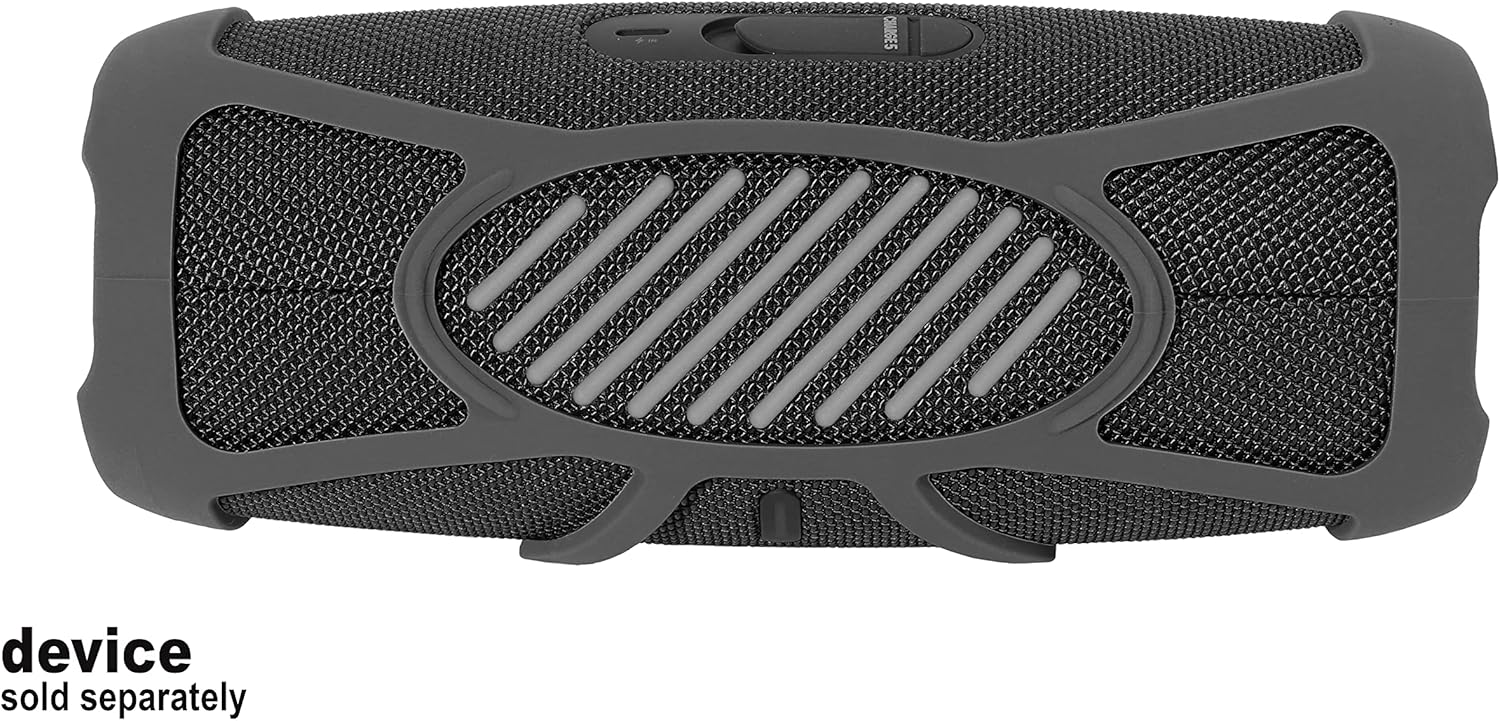 GETGEAR Silicone Cover Sleeve for JBL Charge 5 - Portable Bluetooth Speaker, Featured Design with More Protection, Best Matching in Shape and Color (Black) - Image 6