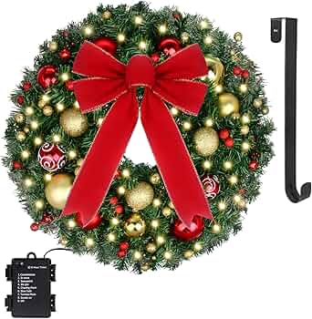 5.クリスマスリース Amazon.co.jp: ［ 2025年 mamawreath A フラワーリース