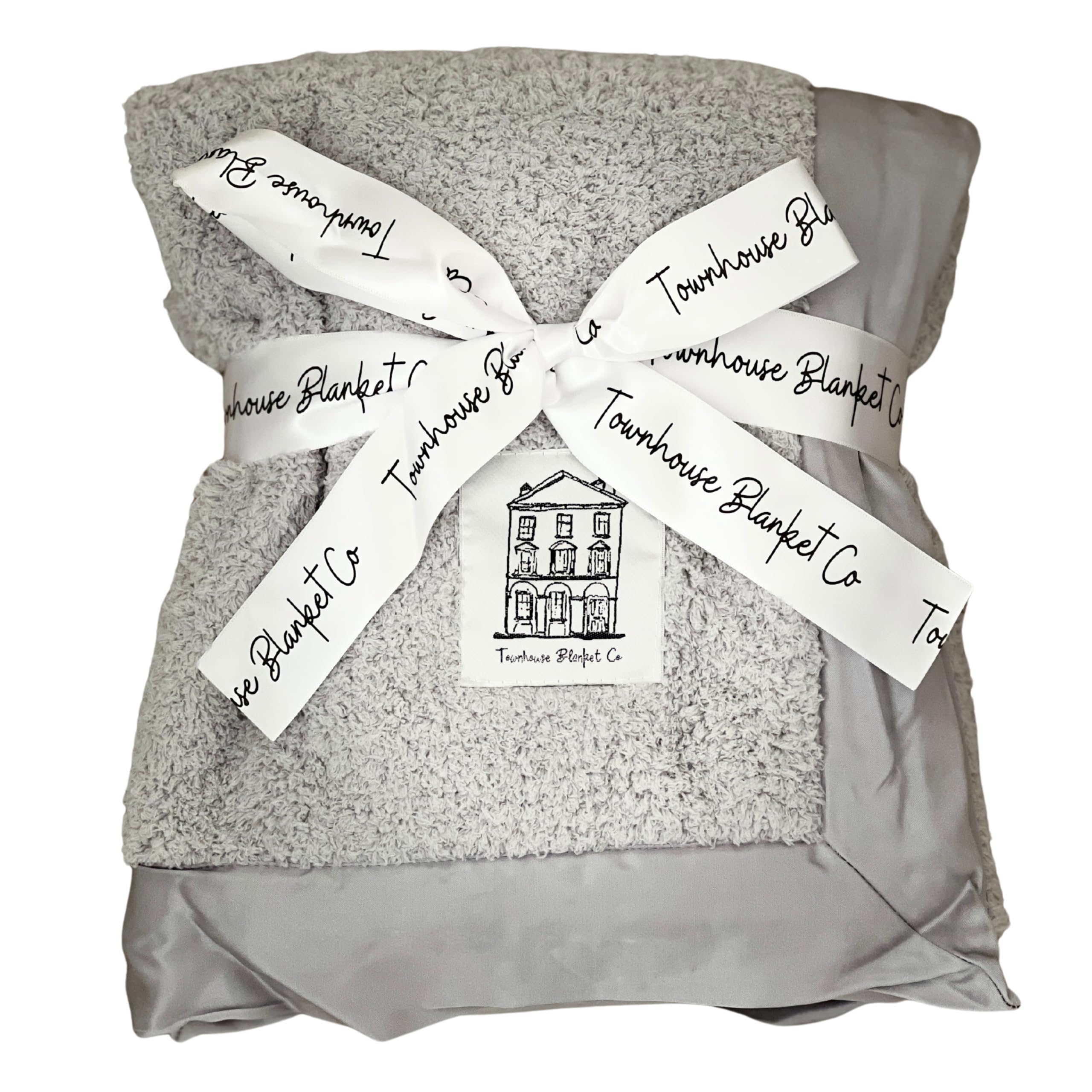 Townhouse Blanket Co, Baby Blanket, Fine Chenille Soft Blanket with Satin Trim in Satin Gift Bag, Pram Blanket