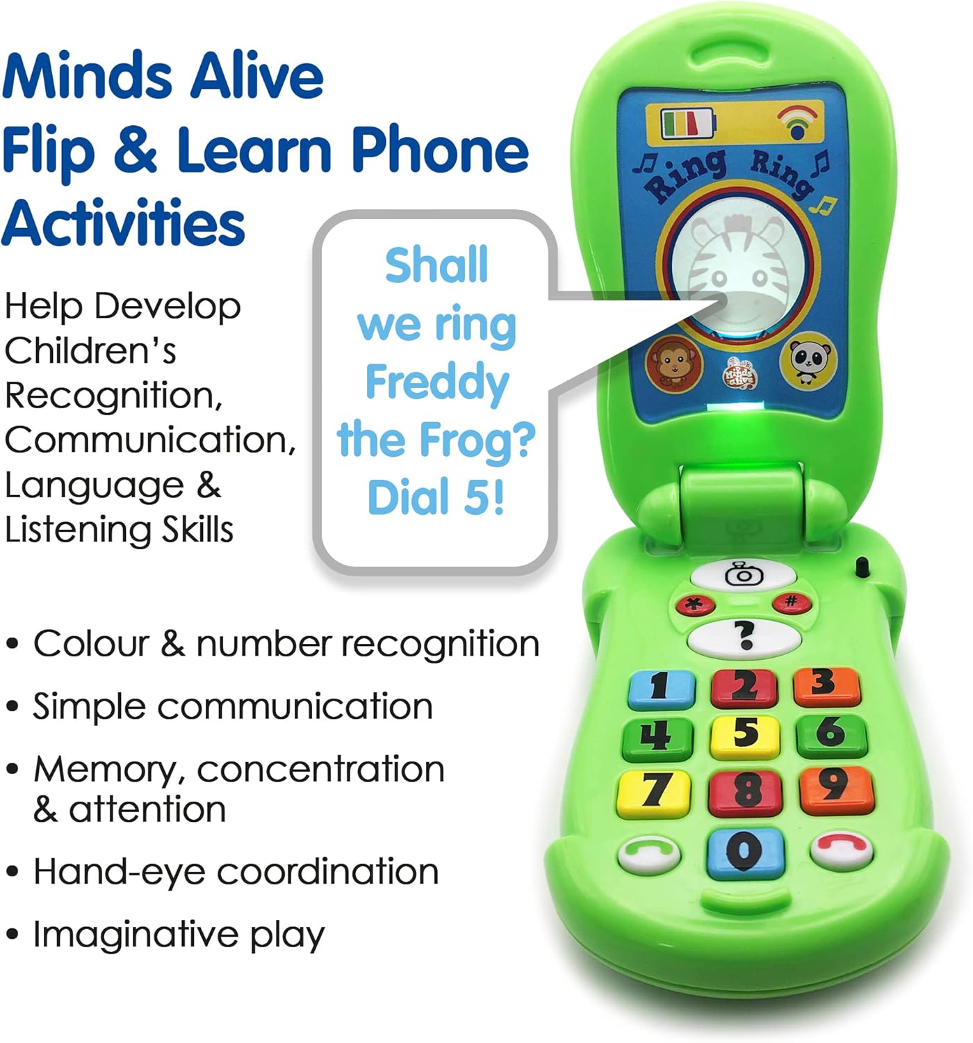 Minds Alive MA05 Flip Phone Toy for KidsHelps Child Development