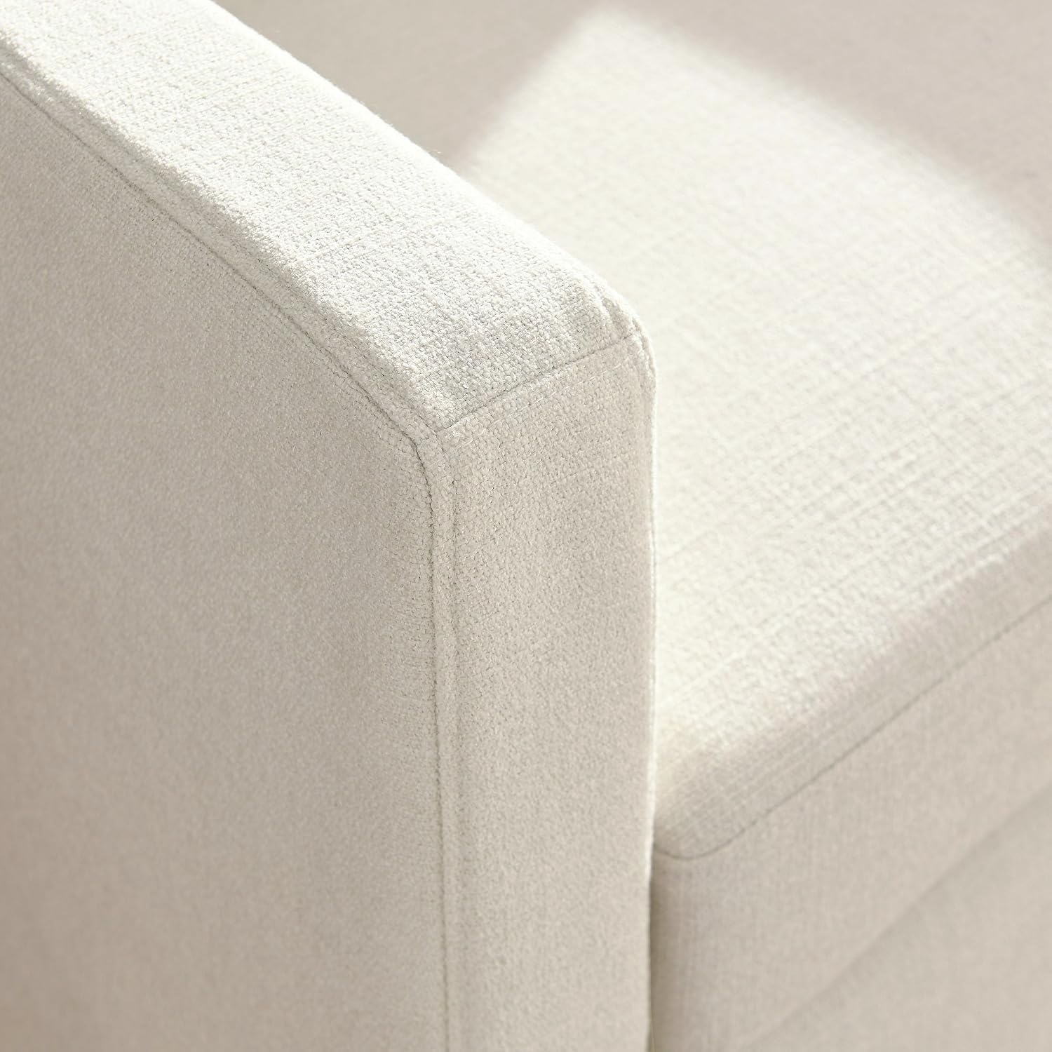 Modway Serene Swivel Accent Armchair in Salt - Modern Fabric Upholstered Chair - Slipcovered Armchair - Swivel Chair for Living Room or Bedroom
