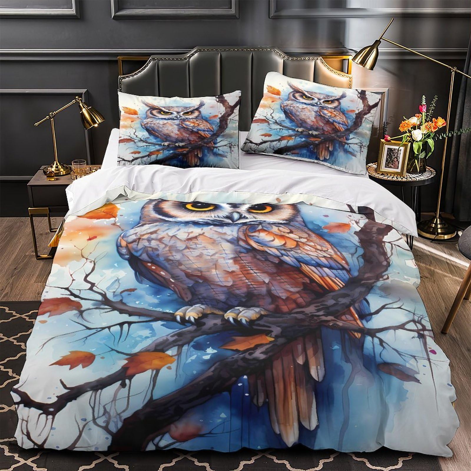 Housse de Couette Hibou Effet 3D pour transformer la chambre des filles et enfants