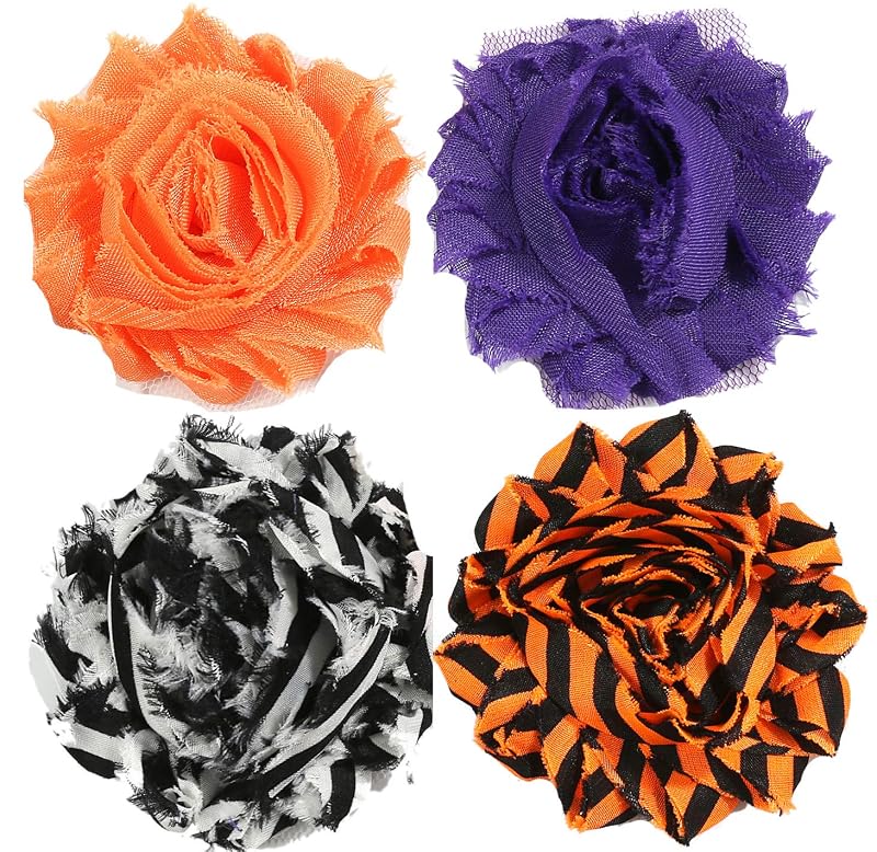 Pingentes Florais para Coleira de Cães BoomBone, Acessórios Coloridos com Elástico, Pacote com 4