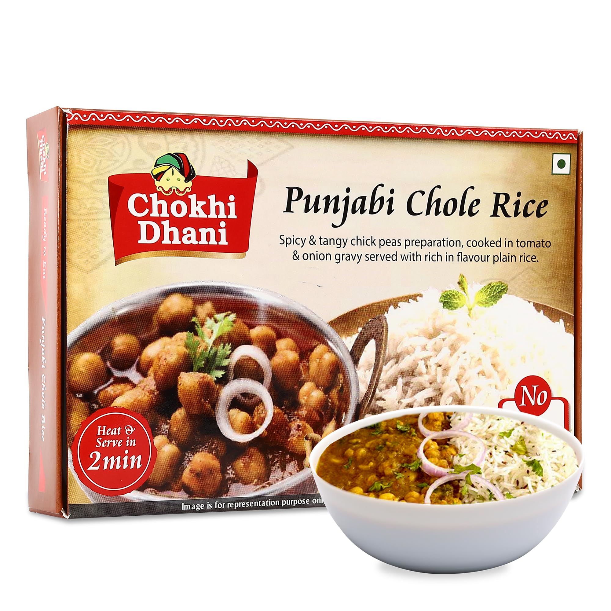 Chokhi Dhani Ready To Eat Punjabi Chole Rice Combo 360 gm