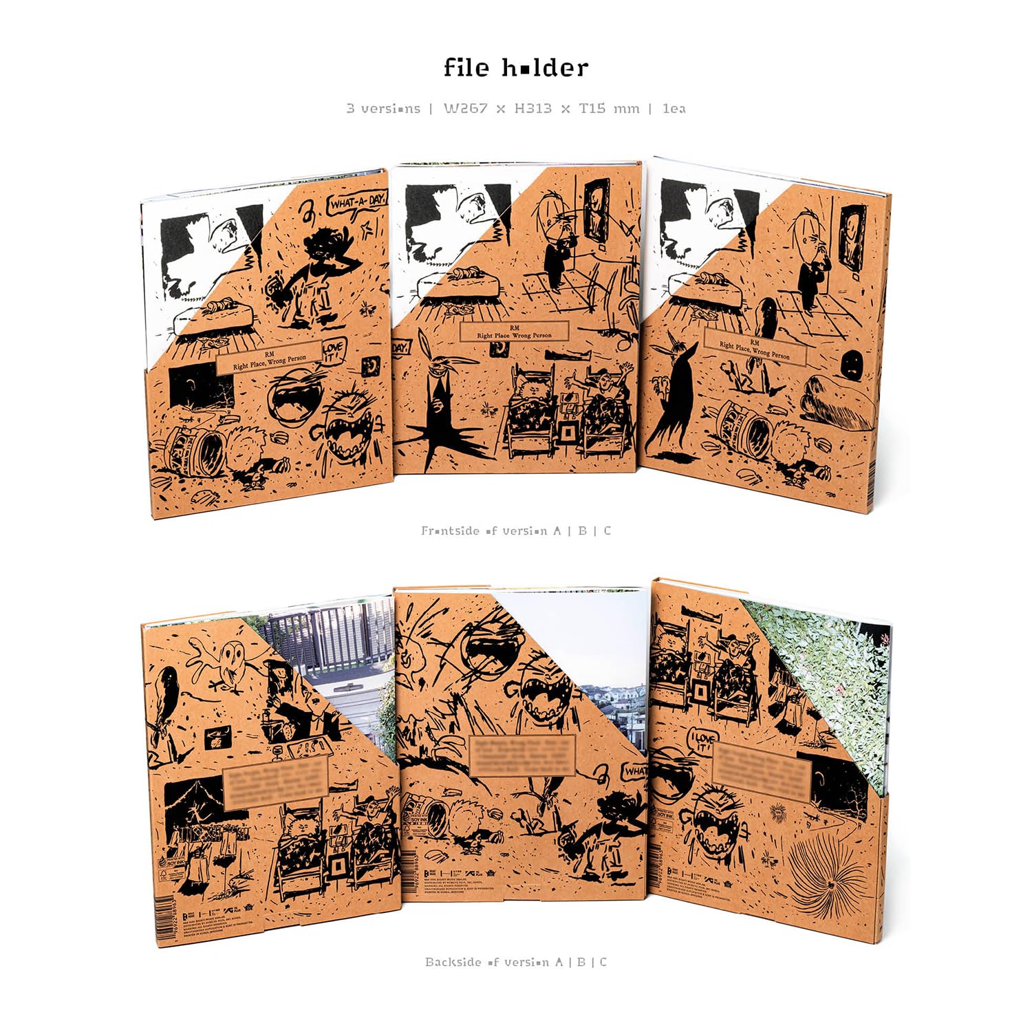 RM of BTS - 2nd Solo Album [Right Place, Wrong Person] (C Ver.) File Holder + Posterbook + Photobook Lyrics + Postcard + Photocard + 2 Extra Photocards