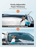 Vista 5 de AstroAI Cañón de espuma resistente para automóvil, botella de metal ancho, lanza de espuma de nieve ajustable para lavadora a presión con conector
