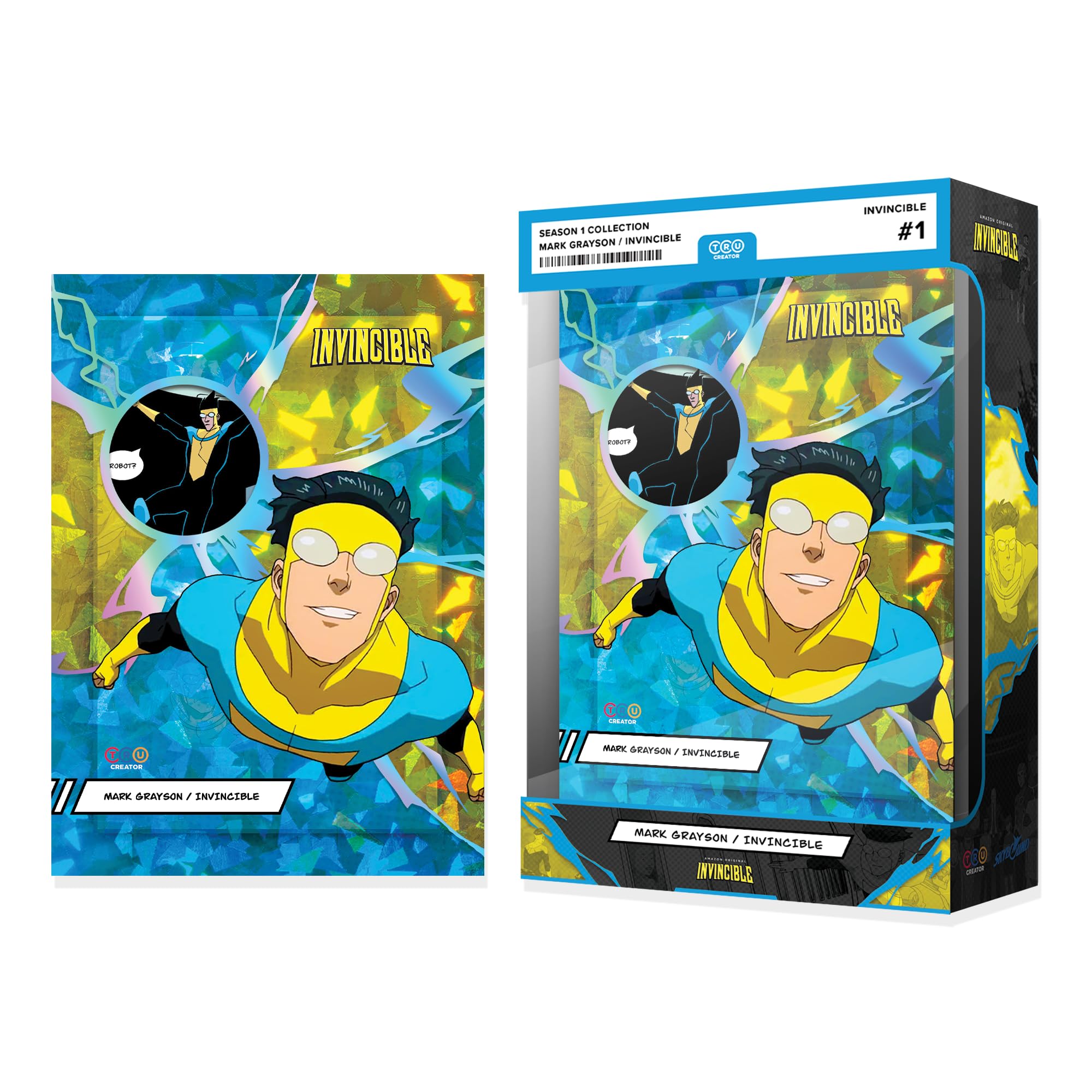 Invincible Stagione 1 Collezione Blind Box – 1 Jumbo 5x7 pollici Prodotto con Licenza Ufficiale Comic Relic Trading Card – Reliquie Fumetti