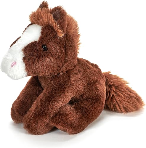 Miniatura 5 de The Petting Zoo Peluche de caballo flexible, regalos para niños, animales salvajes de la vida silvestre, juguete de peluche de caballo de 8 pulgadas