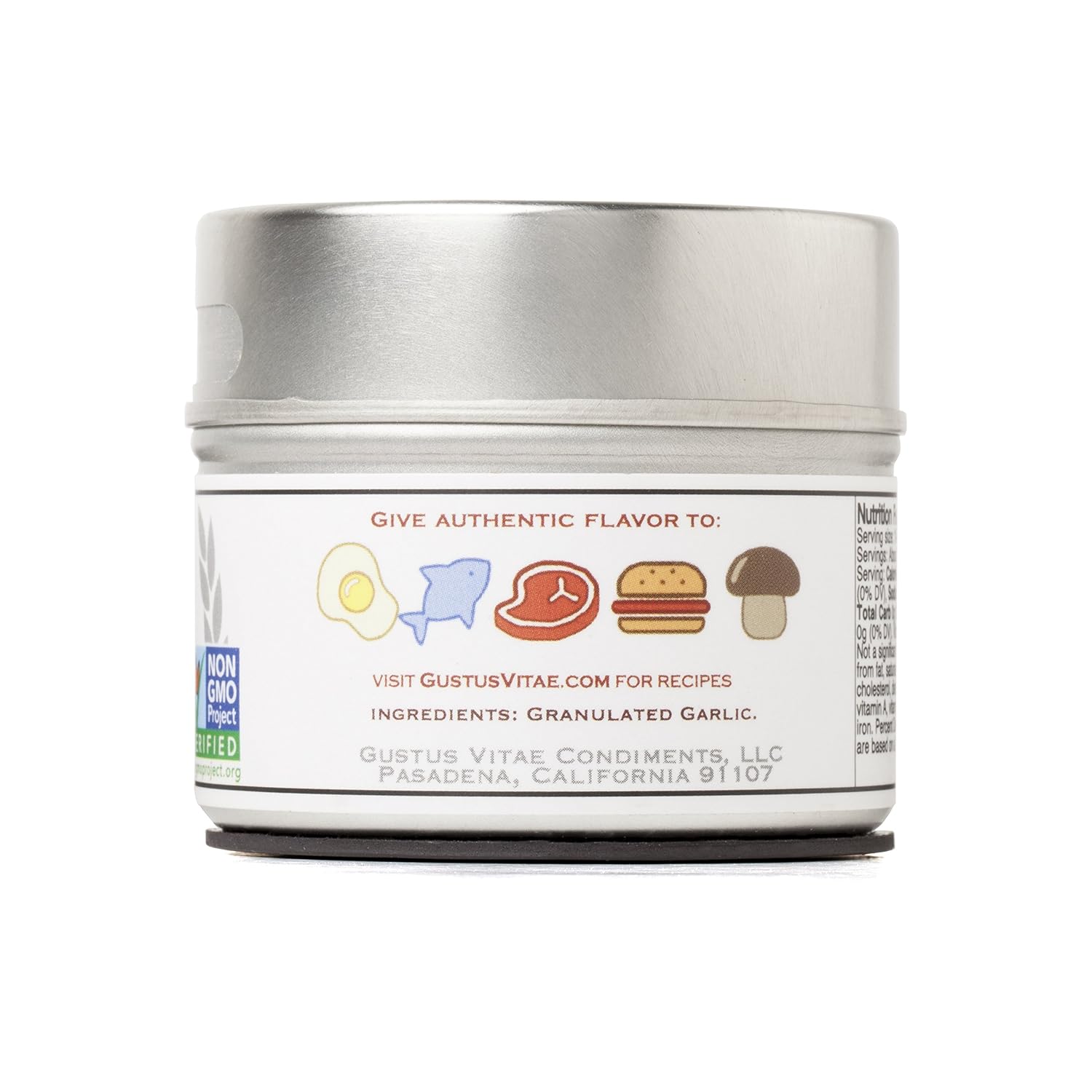 Granulated Garlic | All Natural, Non GMO | Made in USA | Sustainably Sourced, Not Irradiated | Hand Packed in Small Batches | Unique Magnetic Tin | (Pack of 2) image 3