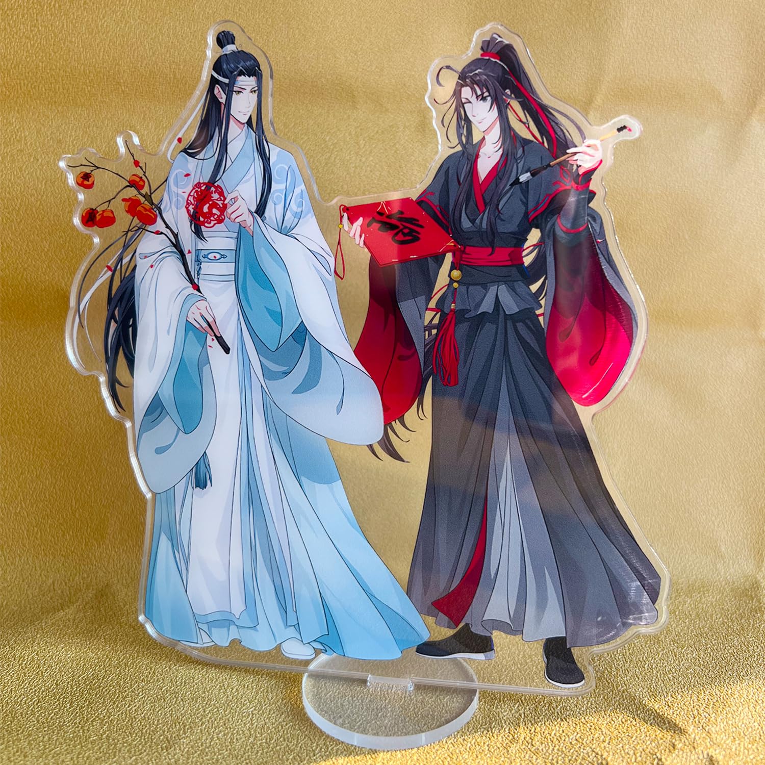 HJYZY Grandmaster of Demonic Cultivation Bracelet LAN Wangji Figure Stand Decoration Mo Dao Zu Shi Bookmark Acrylic Keychains Aime Badge Sets with Stickers 17 Pcs - Image 2