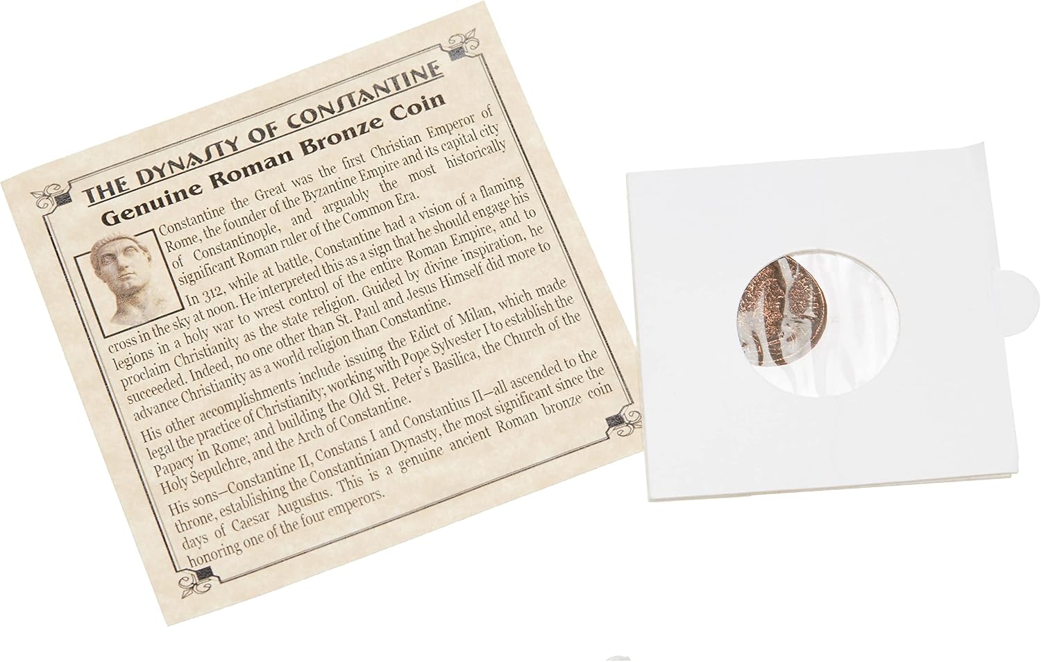 Constantine the Great - Imperial Roman Empire Bronze Coin with Certificate of Authenticity