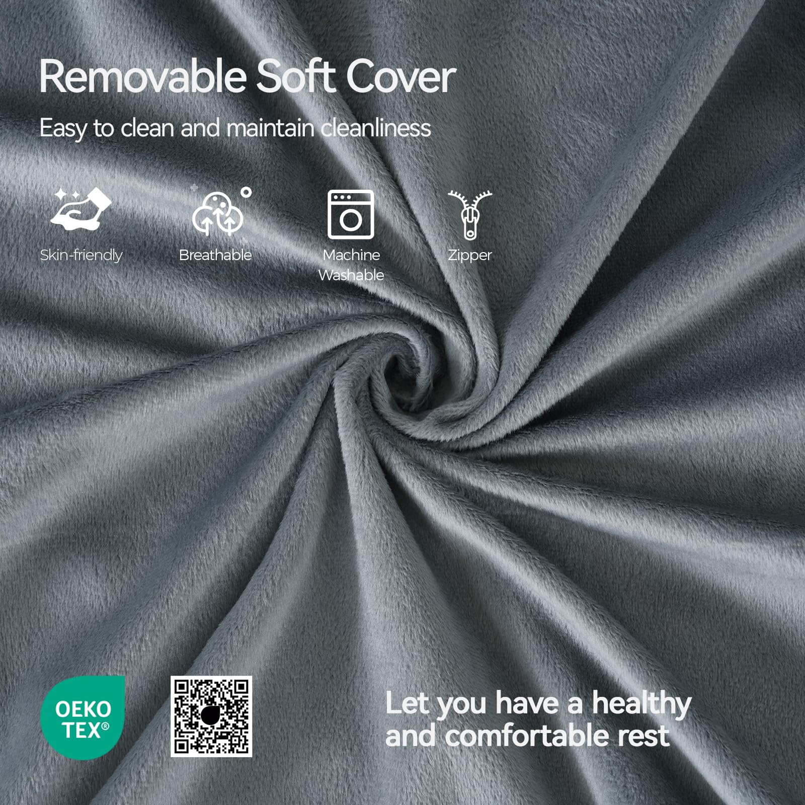 2026 Back Rest Pillow Roundup for Bed Use 2 Kayfia Reading Pillow, Gel Memory Foam Back Rest Pillow, 19', Gray — product photo