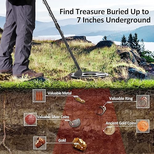 Miniatura 4 de DR.ÖTEK Detector de metales, detector de oro impermeable, modos de localización y terreno, detector de metales profesional para adultos,