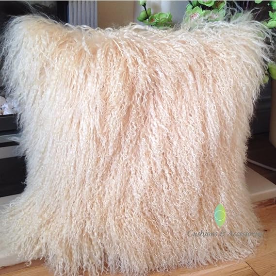 mongolian lambswool cushion