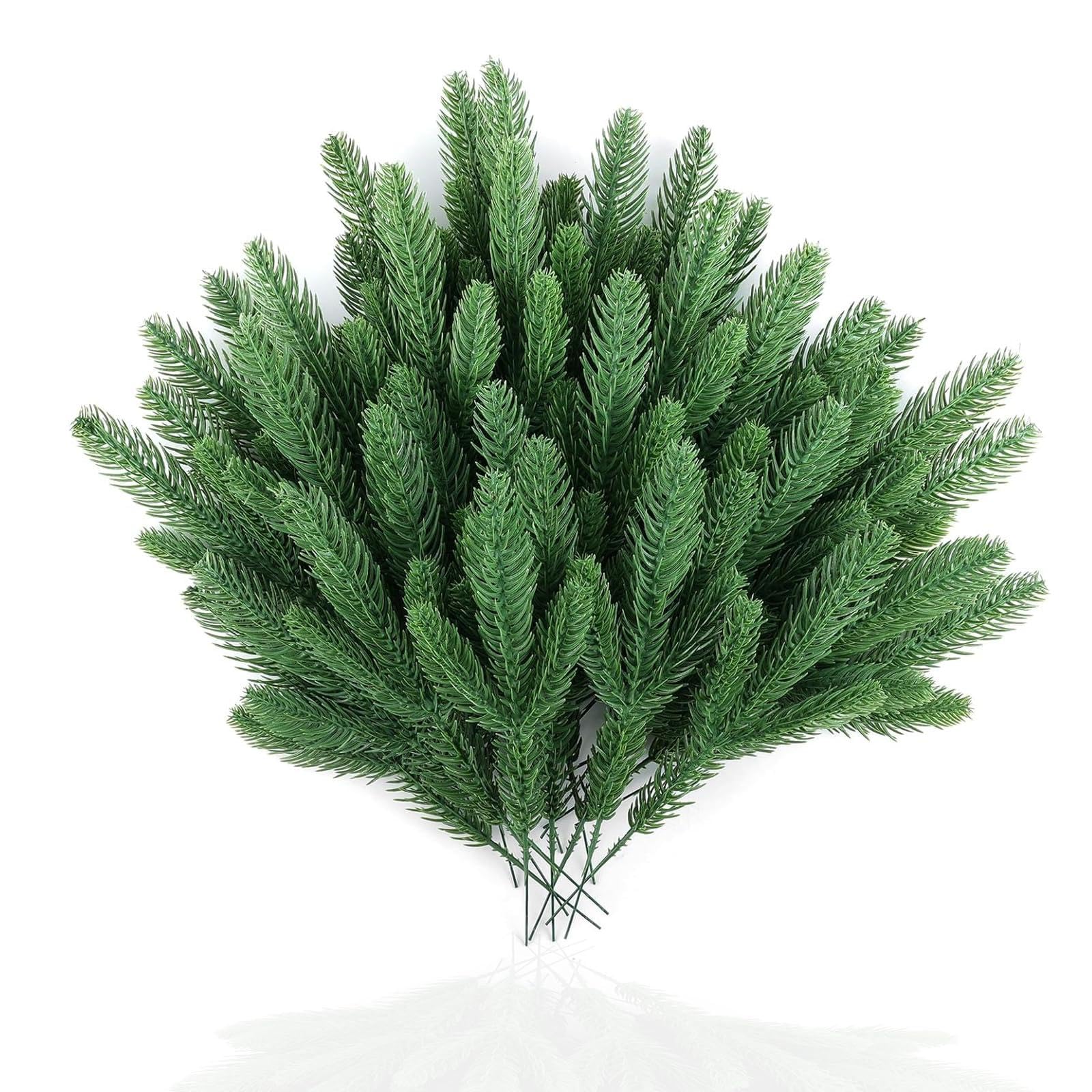 Lot de 50 branches de sapin artificielles de 28 cm