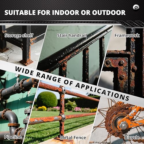 Miniatura 7 de DWIL Convertidor de óxido 2 en 1 e imprimación de metal, pintura inhibidora de óxido a base de agua, revestimiento antioxidante duradero para metal