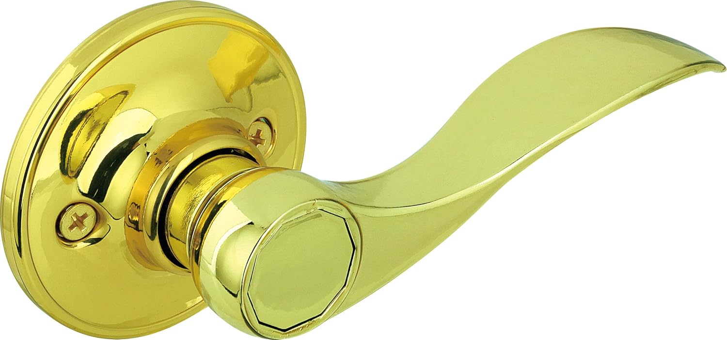 Legend 809151 Wave Style Handle Dummy Leverset, US3 Polished Brass Finish Doorknobs