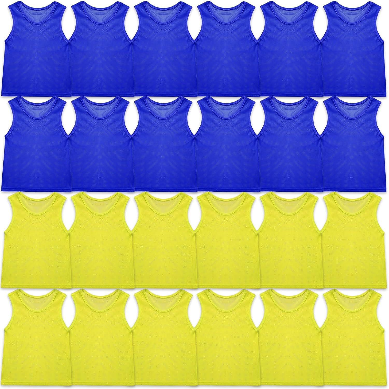 Sintege 24 Pcs Youth Pinnies Kids Penny Jersey Scrimmage Vest Basketball Practice Jersey Soccer Vests for Youth Kids