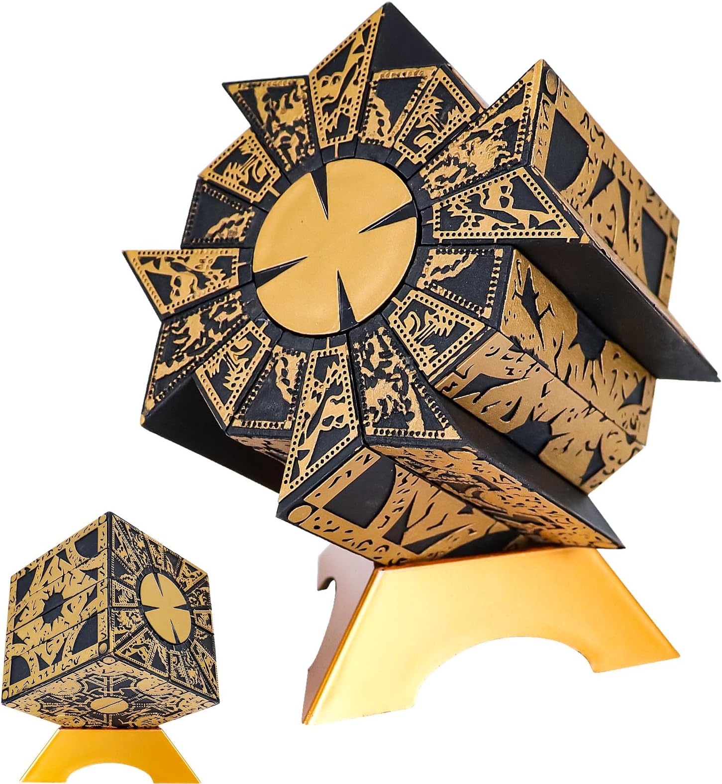 Puzzle Box Functional, Puzzle Cube Detachable - Lament Configuration with Base, Deformation Puzzle Lock Box Decoration