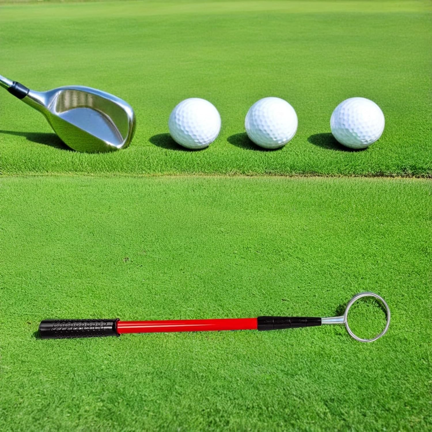Mikinona 4pcs Golf Ball Retriever Holder Stainless Steel Clamp Tool for Golf Balls with Wear-Resistant Design and Multifunctional Usage and Competitive Rounds