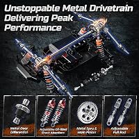 DEERC Távirányítós Autó 1:16 Kefementes Motor 52 km/h - 4WD Versenyautó 40 Perces Üzemidővel, 2 Akkumulátorral, Terepjáró RC Jármű Felnőttek 3