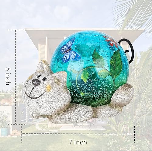 Miniatura 6 de DREAM GARDEN Estatuas de jardín  Luces solares para decoración de jardín, esculturas solares, césped y gato, adornos para decoración de patio al