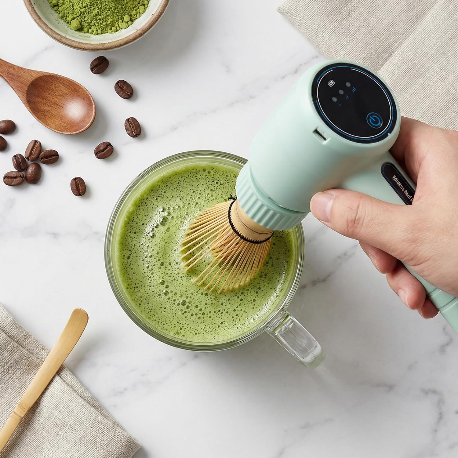 Matcha Whisk, Portable Electric Powered Whisk for Matcha Powder image 2