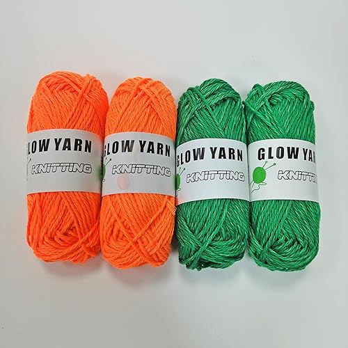 Miniatura 4 de 1 rollo de hilo luminoso, hilo tejido utilizado para tejer bricolaje Halloween y fiestas de Navidad, sombreros, suéteres, juguetes y otros artículos