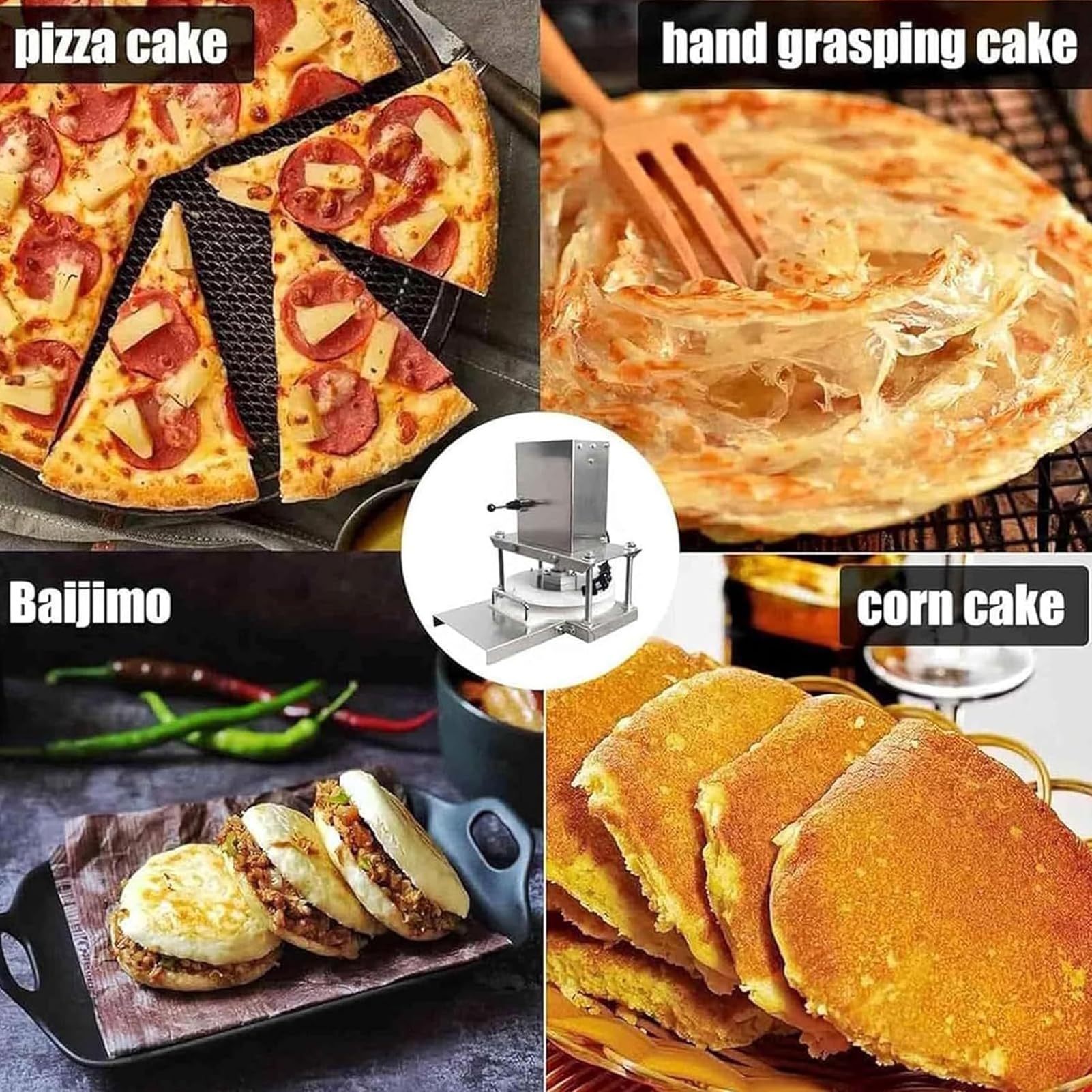 Formeuse à Pizza Automatique Électrique Pro 22/25/30cm INOX - Laminoir pour Base Pizza Parfaite, Pâtés, Gâteaux