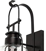 Vista 8 de Muskoka Lifestyle Products Rustic Wall Light Lantern with Retro Industrial loft Lantern Look in Rubbed Bronze Powder Coat Finish with Wine Bottle