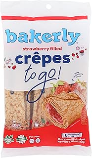 Bakerly, Crepe Strawberry Filled, 1.13 Ounce, 6 Pack