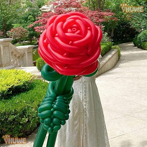 Miniatura 3 de 260 globos rojos, gruesos, paquete de 100 globos largos torcidos mágicos delgados para arco de globos, animales, payaso, niños, cumpleaños, fiesta,