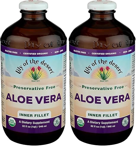 Miniatura 9 de Lily Of The Desert Jugo de aloe vera de 32 onzas de jugo de filete y geles