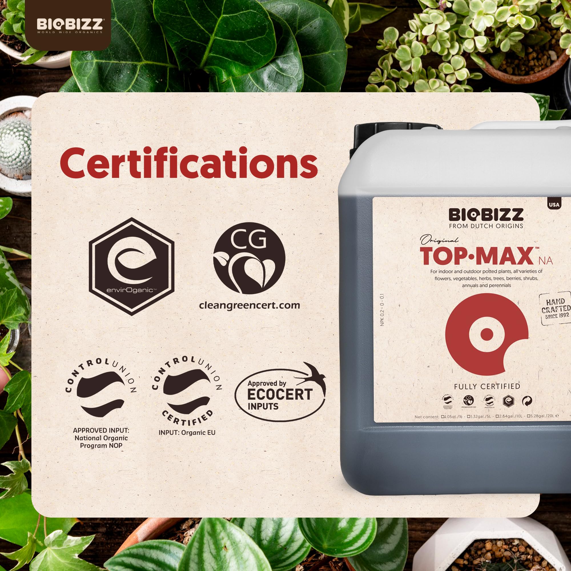 Amazon | BioBizz オーガニック活力剤 Top Max 5L | 液肥・活力剤