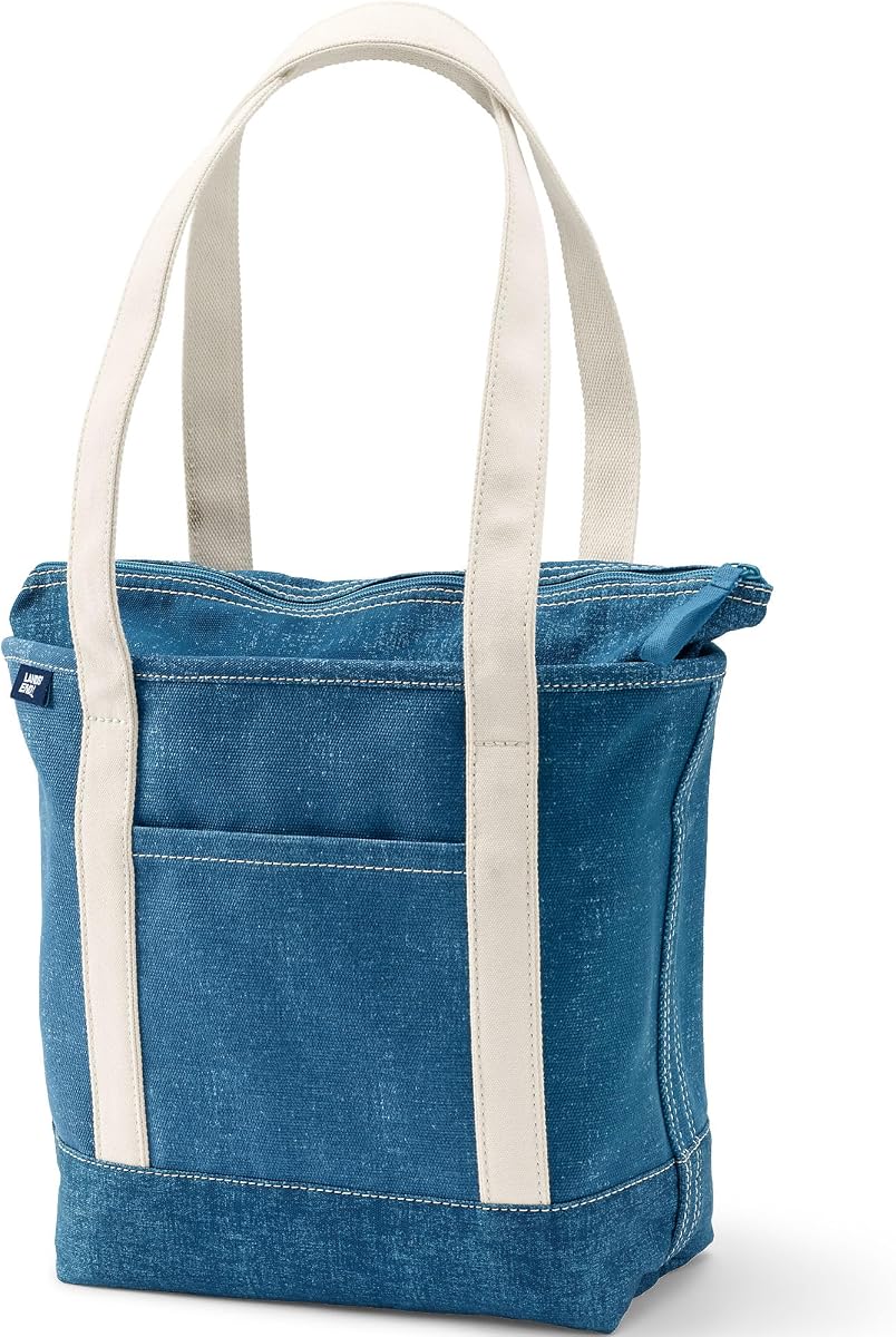 Bolso tote de lona con cremallera superior de Lands' End