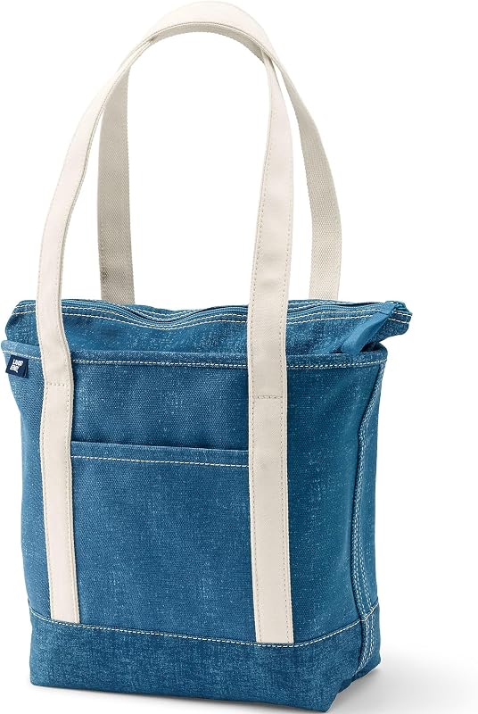 Bolso tote de lona con cremallera superior de Lands' End