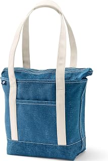 Lands' End Zip Top Canvas Tote Bag