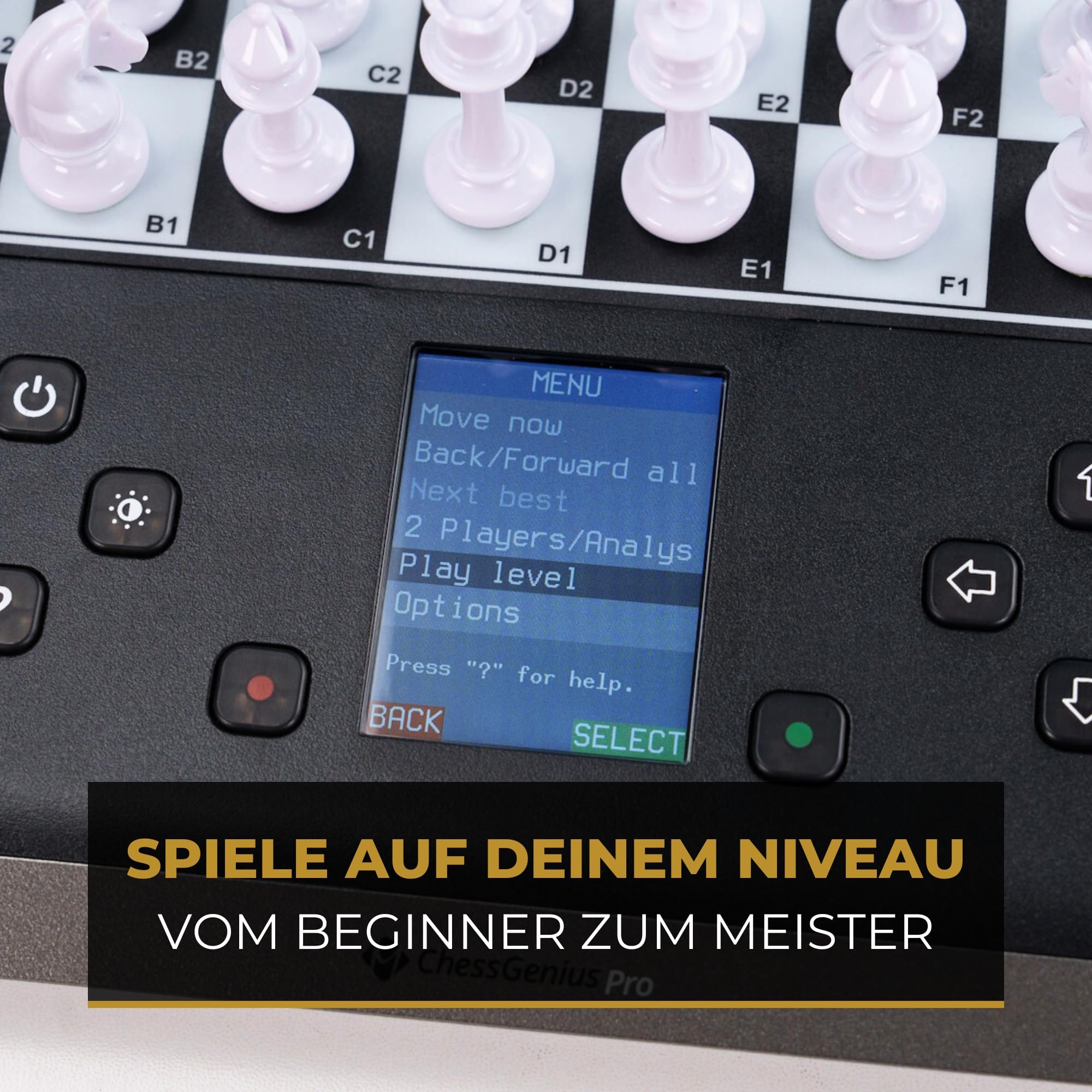 MILLENNIUM ChessGenius PRO M815 – Schachcomputer für Anfänger & Fortgeschrittene, Smarter Schachtrainer mit vielfältigen Übungsoptionen und anpassbaren Schwierigkeitsgraden, großes Spielfeld