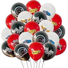 Race Car Balloons Birthday Decorations - Racing Car Party Supplies Latex Balloon, 12 Inch Balloons for Kids Birthday Themed Decoration