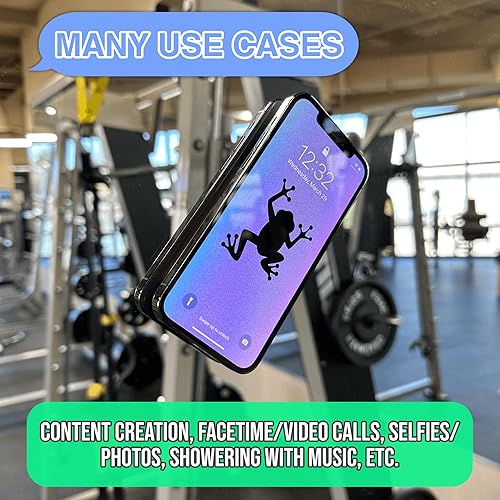 Miniatura 7 de Soporte para tarjeta de ventosa, cartera para teléfono, accesorio adhesivo de silicona para iPhone y Android, soporte de ducha de espejo manos