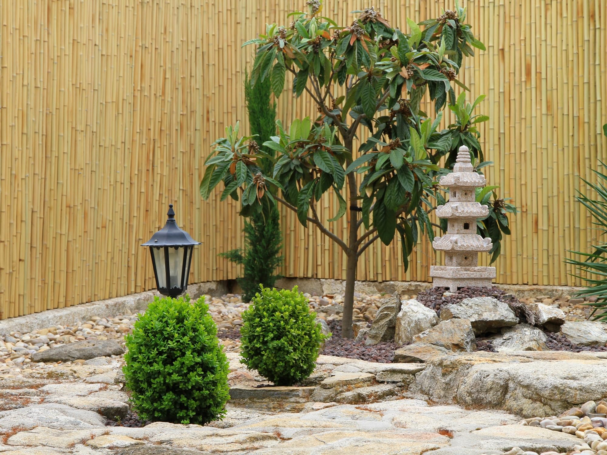 Recinzione In Bambù DE-COmmerce ATY NATURE | Frangivento Per Balcone E Terrazza | 90x180 Cm | Tubi Chiusi E Filo Acciaio Zincato