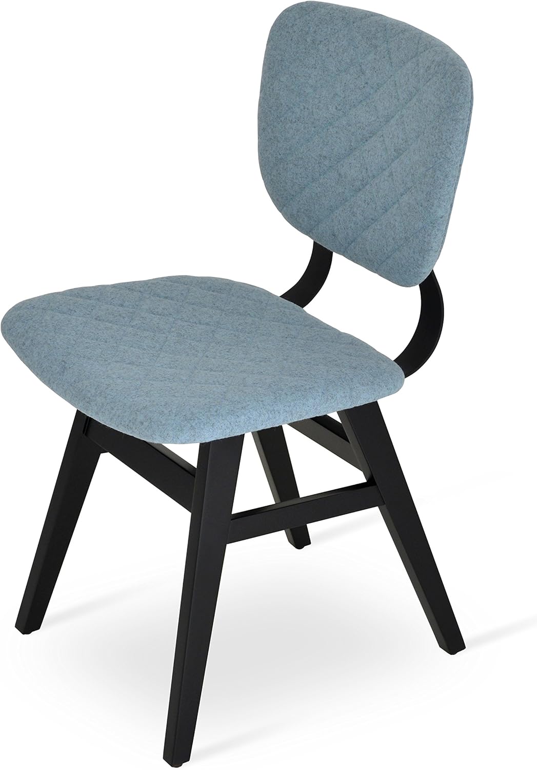 Soho Concept Hazal Camira Wool with Walnut Finish Base, Smoke Blue Chair Amazon.ca Home