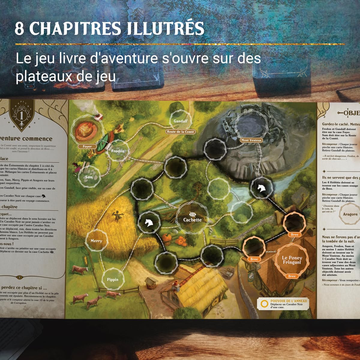 Ravensburger - Le Seigneur des Anneaux - Livre d'Aventure - Jeu de Plateau coopératif - 1 à 4 Joueurs dès 10 Ans - 30 Minutes par chapitres (8 chapitres) - Version française