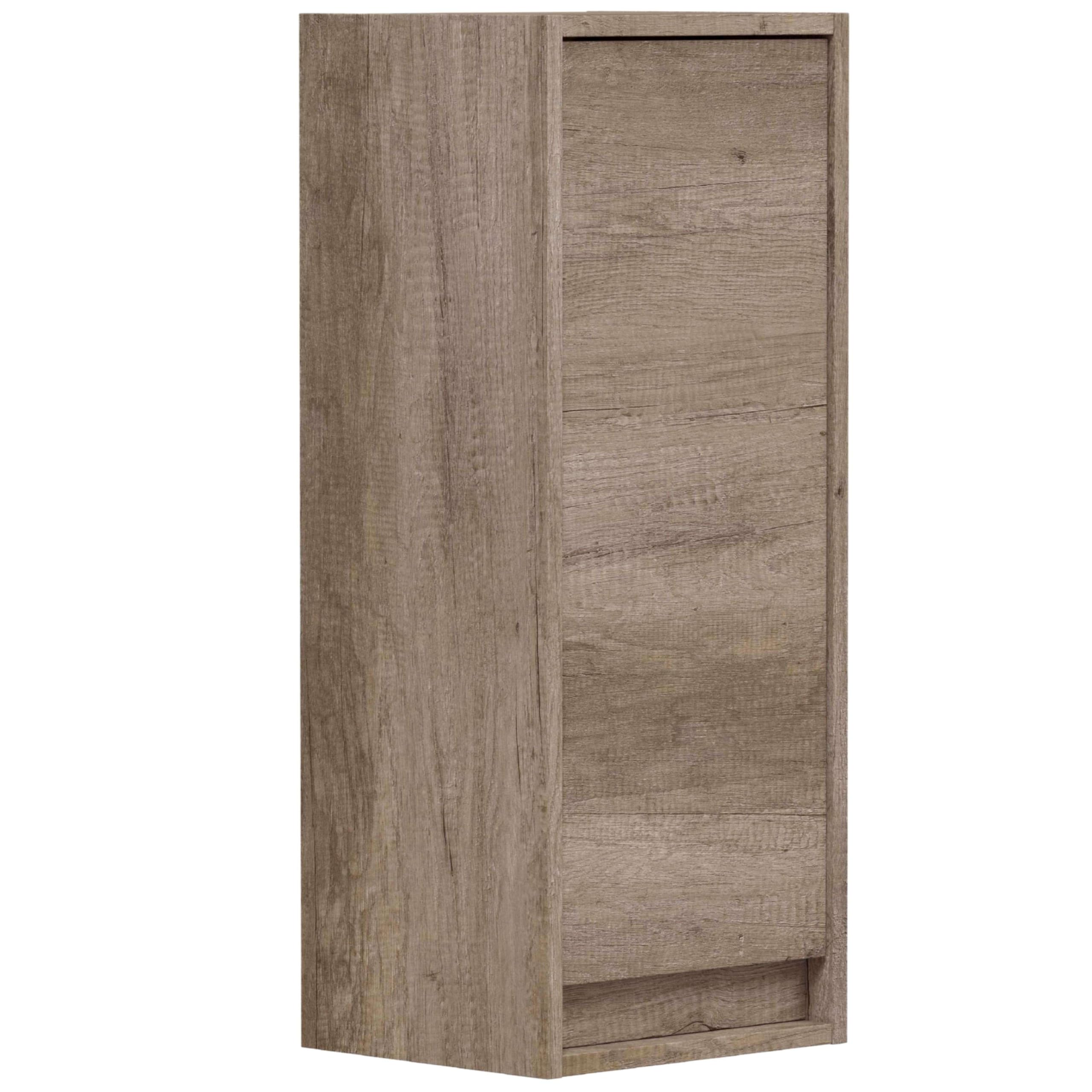 Miroytengo Columna de baño, Lavabo, de Pared, Color nordik, Tirador Integrado, diseño Moderno, Mueble Auxiliar, baño pequeño, 30x26x74 cm