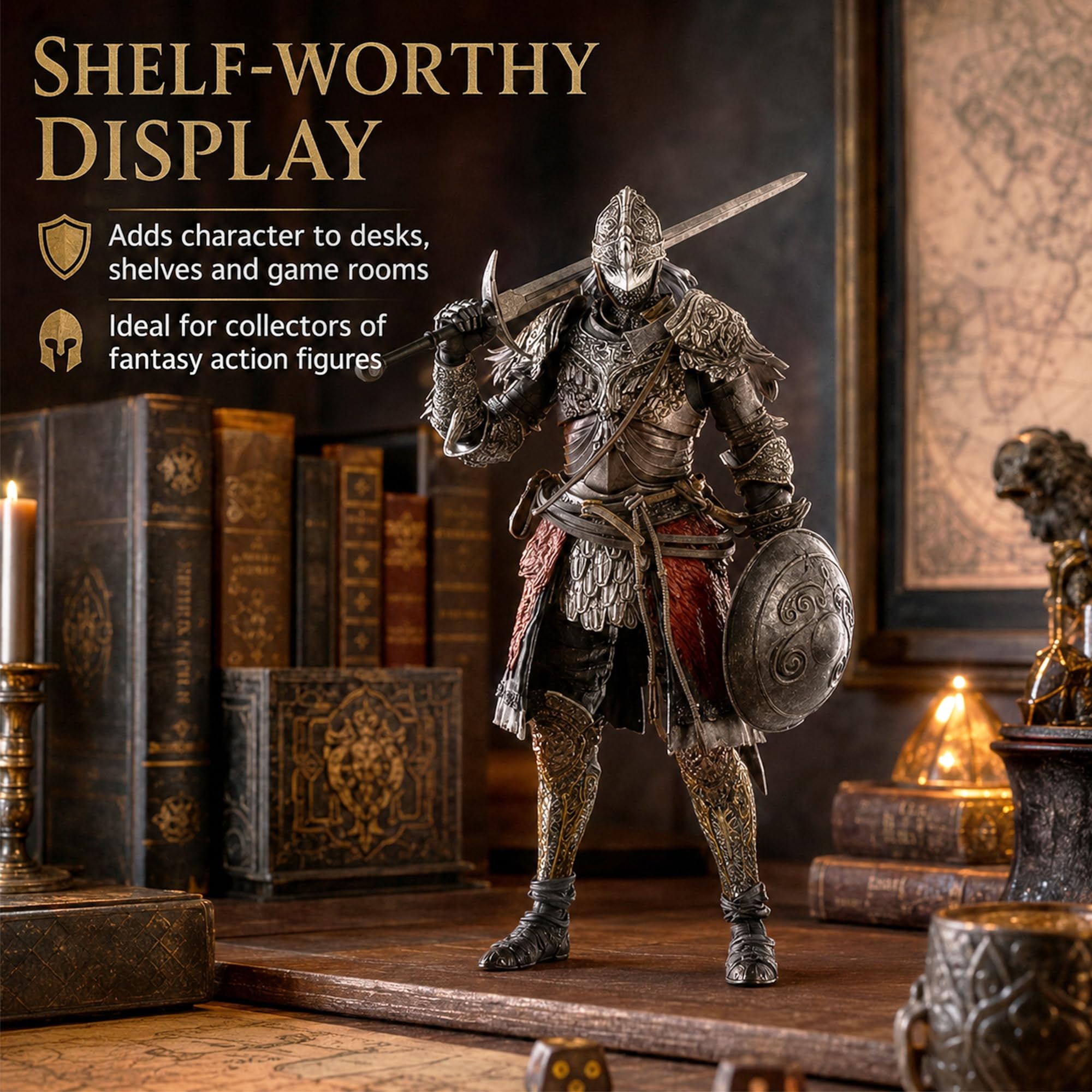 Eldens Rings Vargram Raging Wolf Figura, 16cm PVC Coleccionable
