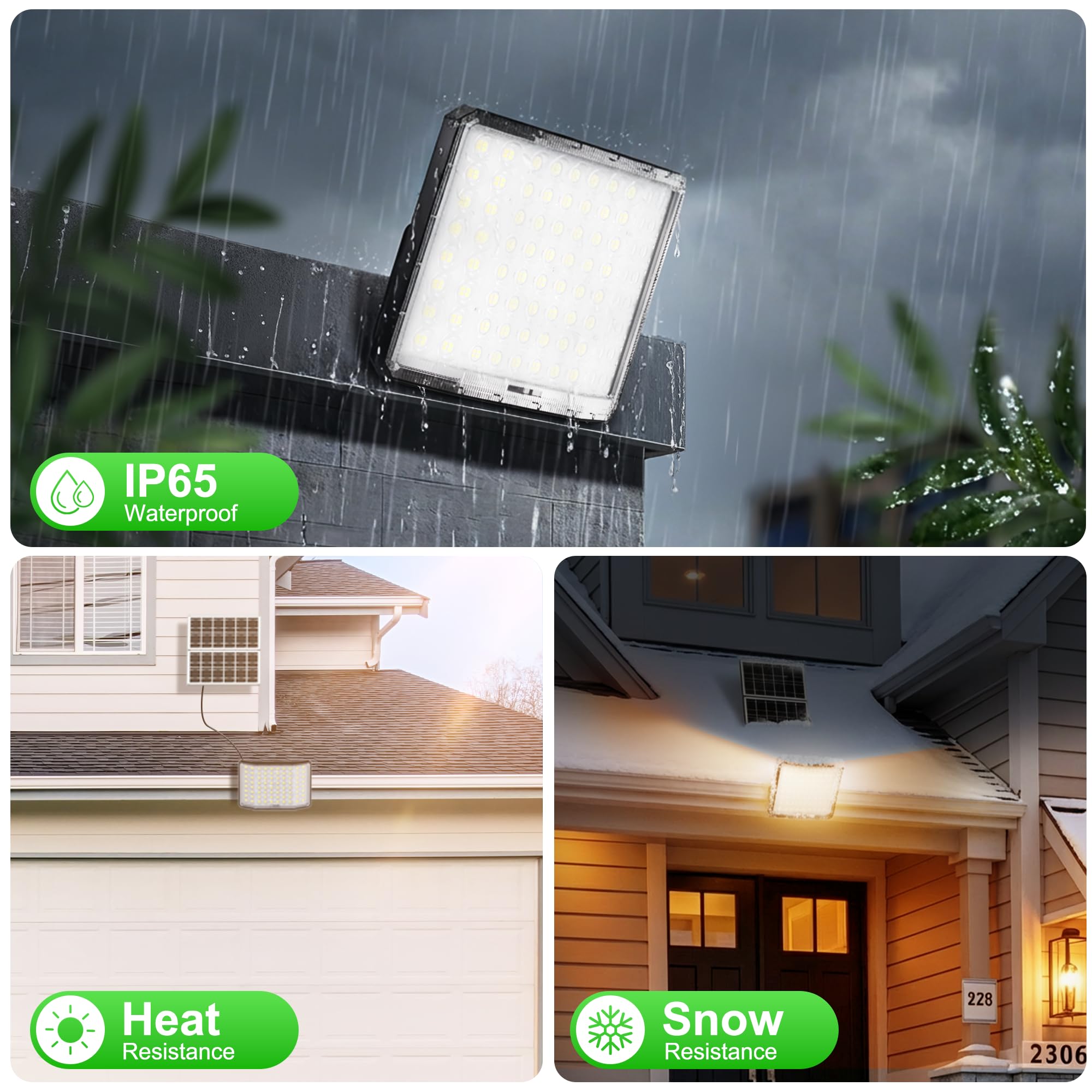 Lampada Solare LED da Esterno con Timer e Telecomando, Faro LED 15000mAh, Dimmerabile 3000/4000/6500K, Impermeabile IP66 per Giardino, Cortile e Esterni