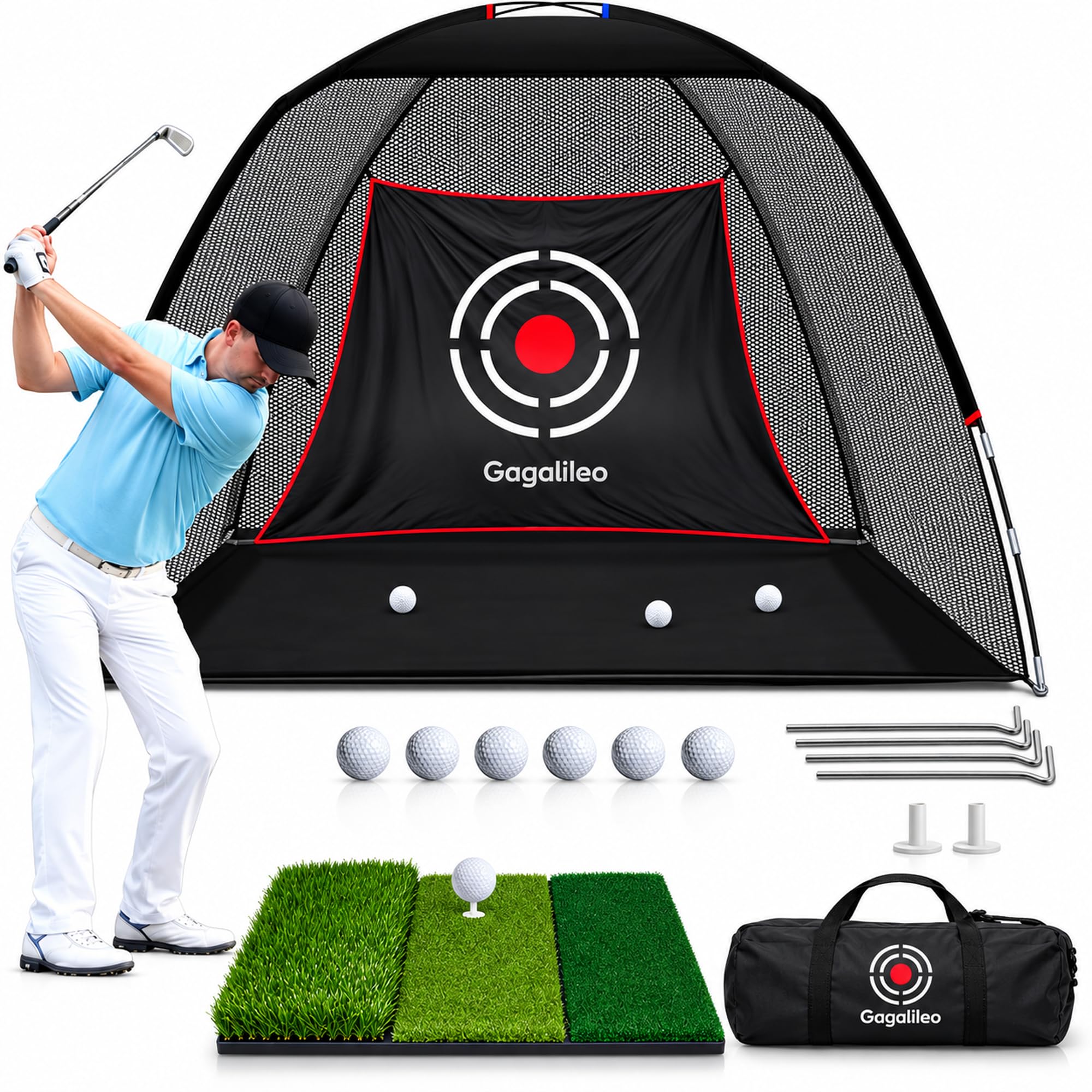 Gagalileo ゴルフ練習ネット ターゲット付き Amazon.com: Gagalileo Golf Net for Backyard Driving Real Ball